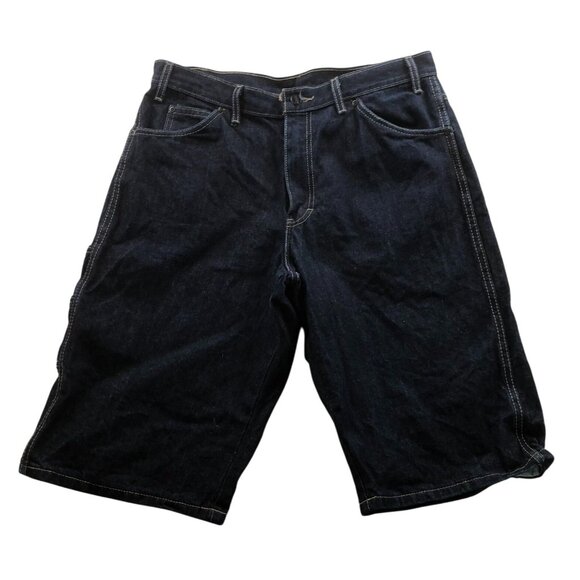 Genuine Dickies Mens Jean Shorts 34 Utility Cargo Carpenter Workwear Loose Fit - Picture 1 of 16